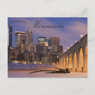 Carte Postale Skyline Minneapolis Minnesota