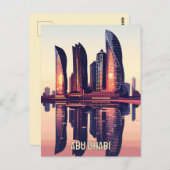 Carte Postale Skyline moderne d'Abu Dhabi (Devant / Derrière)