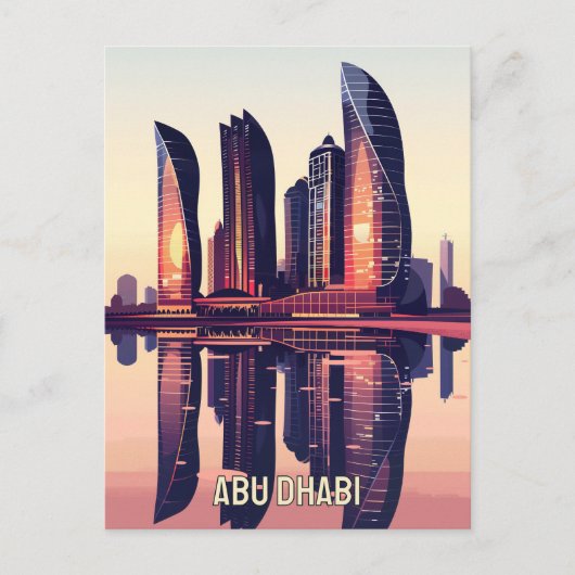 Carte Postale Skyline moderne d'Abu Dhabi (Devant)