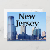 Carte Postale Skyline New Jersey avec New Jersey dans le ciel (Devant / Derrière)