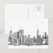 Carte postale Skyline New York (Devant / Derrière)