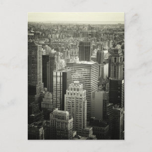 Carte Postale Skyline New York City en noir et blanc