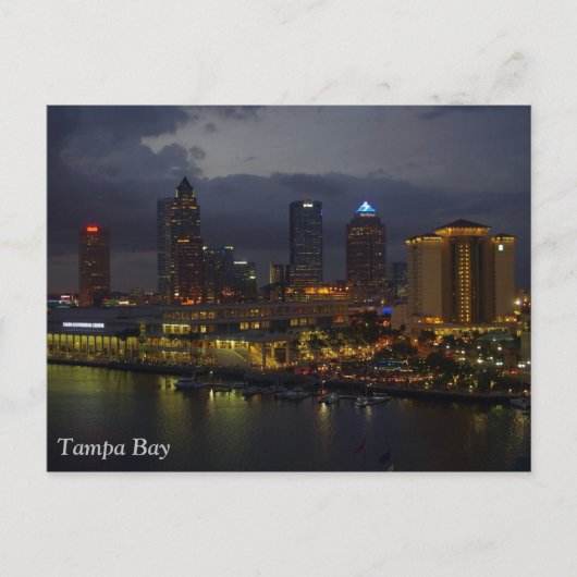 Carte Postale Skyline nocturne de Tampa Bay (Devant)