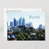 Carte Postale Skyline, Perth, Australie occidentale regardant Ou (Devant / Derrière)