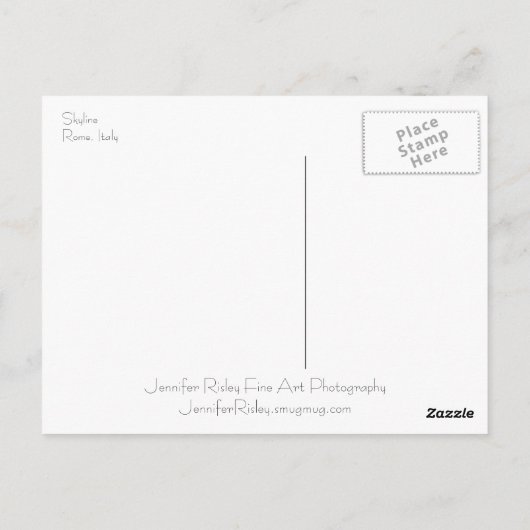 Carte postale Skyline romaine (Dos)