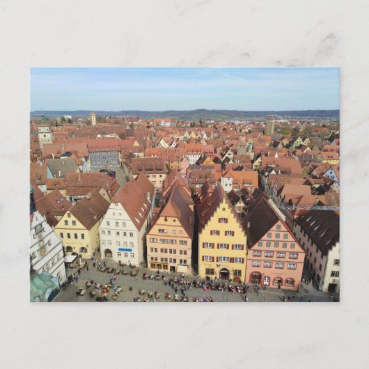 Carte Postale Skyline Rothenburg ob der Tauber, Allemagne (Devant)