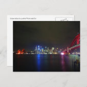Carte Postale skyline rouge de sydney (Devant / Derrière)