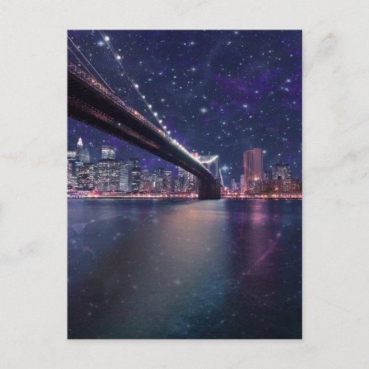 Carte Postale Skyline Spacey Manhattan (Devant)