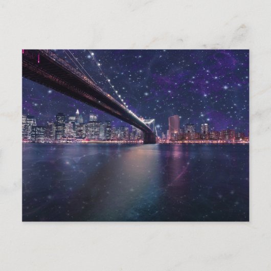 Carte Postale Skyline Spacey Manhattan (Devant)