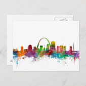 Carte Postale Skyline St Louis Missouri (Devant / Derrière)