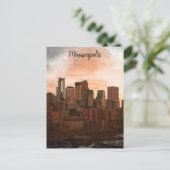 Carte Postale Skyline vintage Minneapolis Minnesota (Debout devant)