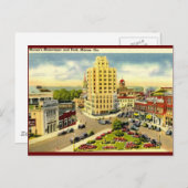 Carte Postale Skyscraper, Macon Géorgie Vintage (Devant / Derrière)