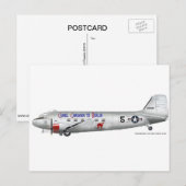 Carte Postale Skytrain C-47 de l'USAF (transport aérien de Berli (Devant / Derrière)