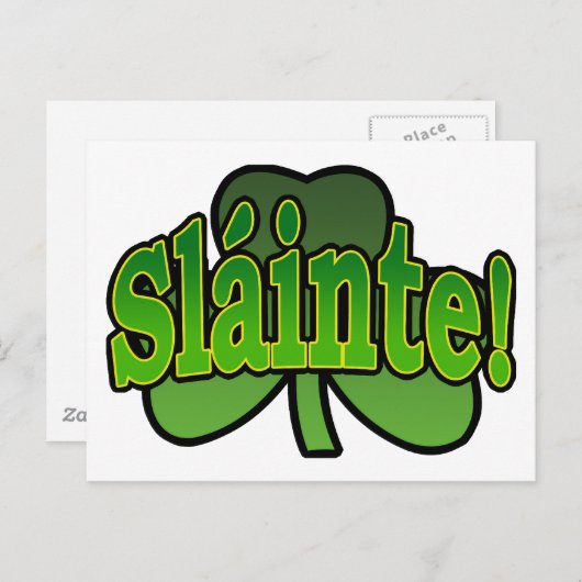 Carte postale Slainte (Devant / Derrière)