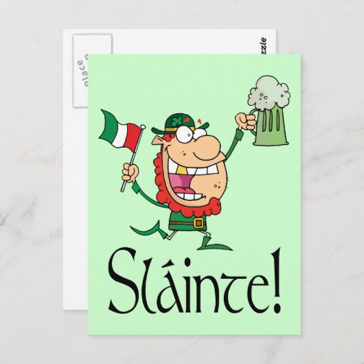 Carte Postale Sláinte (Devant / Derrière)