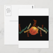 Carte Postale Slam Dunk de Vocabulaire : Basketball Jeu des Cham (Devant / Derrière)