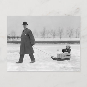 Carte Postale Sled Ride, 1912