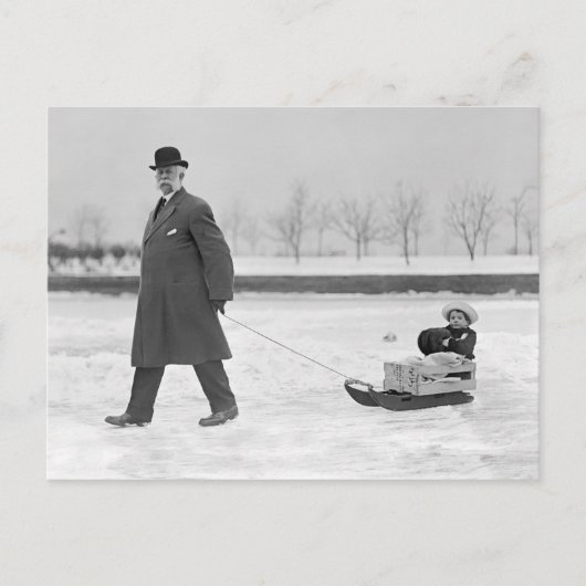 Carte Postale Sled Ride, 1912 (Devant)