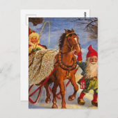 Carte Postale "Sled Ride at Night" de Jenny Nystrom (Devant / Derrière)