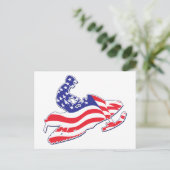 Carte Postale Sledder patriotique (Debout devant)