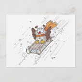Carte postale SLEDDING OWL de Nicole Janes (Devant)