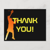 Carte Postale Sleek Black Modern Tech Graduation (Devant)