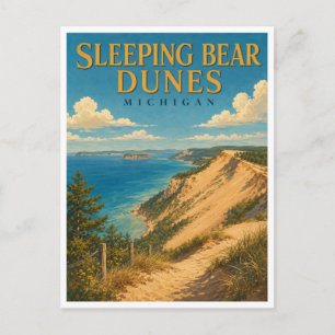 Carte Postale Sleeping Bear Dunes Michigan Dune Overlook GeoSaga