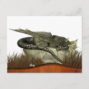 Carte Postale Sleeping dragon on a rock