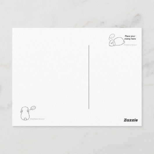 Carte postale Sleepy Bunny Stewie (Dos)