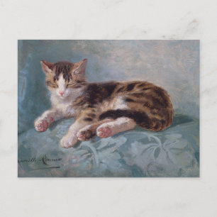 Carte Postale Sleepy Kitten par Henriette Ronner-Knip