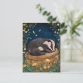 Carte postale Sleepy Little Badger (Debout devant)