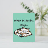 Carte Postale Sleepy Time Cat (Debout devant)