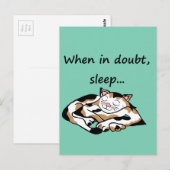 Carte Postale Sleepy Time Cat (Devant / Derrière)