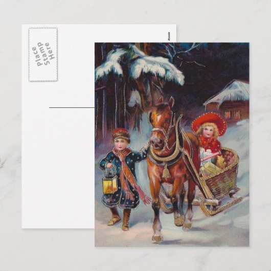 Carte postale Sleigh (Devant / Derrière)