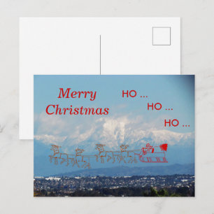 Carte postale - Sleigh et Père Noël Over SoCal