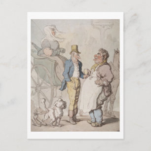 Carte Postale Slender Billy, Voyageurs prenant un rafraîchisseme