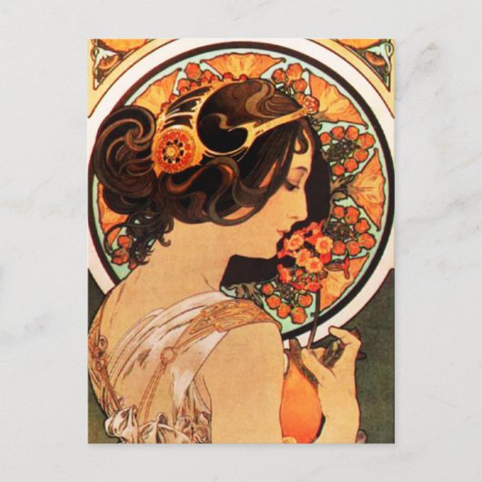 Carte postale Slip de vache Alphonse Mucha (Devant)