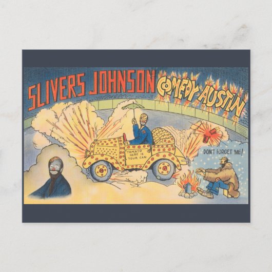 Carte Postale Slivers Johnson, le Clown (Devant)