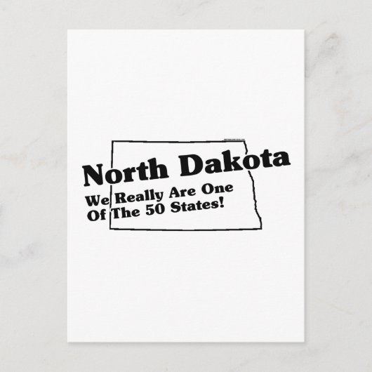 Carte Postale Slogan de l'État du Dakota du Nord (Devant)