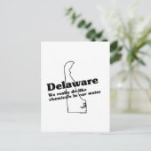 Carte Postale Slogan de l'État du Delaware (Debout devant)