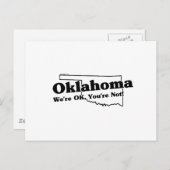 Carte Postale Slogan d'État de l'Oklahoma (Devant / Derrière)