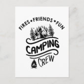 Carte Postale Slogan drôle d'équipe de camping amis campeurs (Devant)