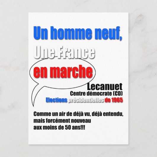 Carte Postale Slogan En Marche (Devant)