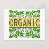 Carte Postale Slogan vert bio (Devant)