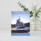 Carte Postale Sloop dans le port de Stonington (Debout devant)