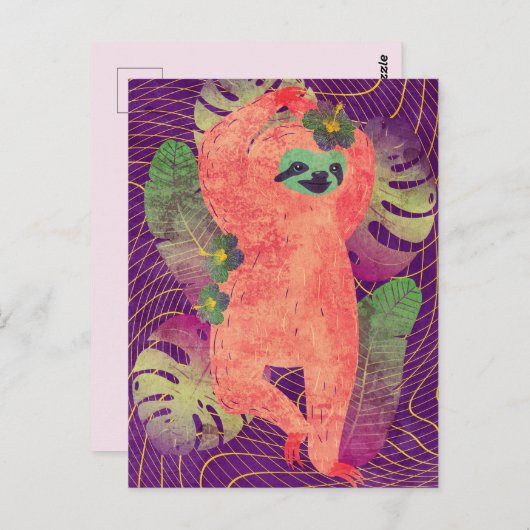 Carte postale Sloth (Devant / Derrière)