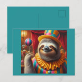 Carte Postale Sloth Clown (Devant / Derrière)