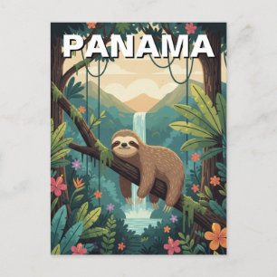 Carte Postale Sloth dans la forêt tropicale Panama