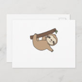 Carte Postale Sloth Funny Relaxez De Mignons Animaux Pour Enfant (Devant / Derrière)