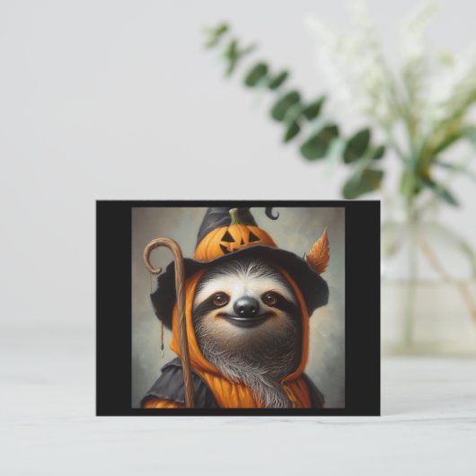 Carte Postale Sloth Halloween (Debout devant)